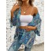 Beach vacation sun protection clothing summer printed loose women's kimono