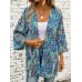Beach vacation sun protection clothing summer printed loose women's kimono