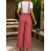 Square Neck Wide Strap Overalls