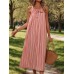 Perfee Striped Tie Neck Midi Cami Dress