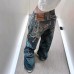 New 3D candy chain printed imitation jeans loose fit