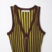 Fashionable and sexy spicy girl striped knitted dress