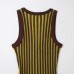 Fashionable and sexy spicy girl striped knitted dress