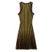 Fashionable and sexy spicy girl striped knitted dress
