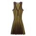 Fashionable and sexy spicy girl striped knitted dress