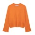European and American women's long sleeved round neck knitted sweater mini skirt set