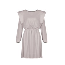 Round Neck Long Sleeve Mini Dress