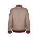 Plaid Trim Long Sleeve Jacket Plaid Trim Long Sleeve Jacket