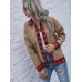 Plaid Trim Long Sleeve Jacket Plaid Trim Long Sleeve Jacket