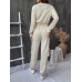 Round Neck Long Sleeve Top and Pants Set