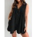 Street trendsetters sleeveless short sleeved shorts denim jumpsuit