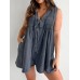 Street trendsetters sleeveless short sleeved shorts denim jumpsuit