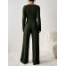 Scoop Neck Long Sleeve Top and Pants Set