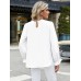 Round Neck Flounce Sleeve Top