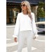 Round Neck Flounce Sleeve Top