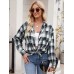Mandy Plaid Collared Neck Long Sleeve Shirt
