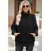 Pocketed Zip Up Turtleneck Vest Coat
