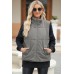 Pocketed Zip Up Turtleneck Vest Coat