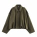 Fashionable lazy suede jacket bomber jacket shorts back skirt jacket set