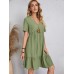 Full Size V-Neck Short Sleeve Dress