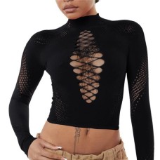 Half high neck solid color women's sexy slim fit fashionable high waisted knitted top for women Half high neck solid color women's sexy slim fit fashionable high waisted knitted top for women 