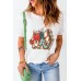 Letter Graphic Round Neck Short Sleeve T-Shirt