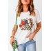 Letter Graphic Round Neck Short Sleeve T-Shirt
