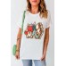 Letter Graphic Round Neck Short Sleeve T-Shirt