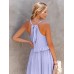 Ruffled Sleeveless Tiered Maxi Dress with Pockets