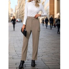 High Waist Straight Pants