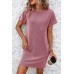 Mandy Ribbed Striped Short Sleeve Mini Tee Dress