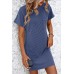 Mandy Ribbed Striped Short Sleeve Mini Tee Dress