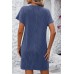 Mandy Ribbed Striped Short Sleeve Mini Tee Dress