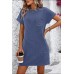 Mandy Ribbed Striped Short Sleeve Mini Tee Dress