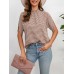 Printed Tie Neck Half Sleeve Blouse