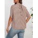Printed Tie Neck Half Sleeve Blouse