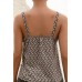 Decorative Buckle Printed Notched Tank