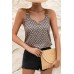 Decorative Buckle Printed Notched Tank