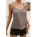 Decorative Buckle Printed Notched Tank