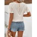 V-Neck Flutter Sleeve Blouse