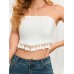 Tassel Eyelet Tube Top