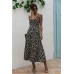 Daisy Print Surplice Midi Cami Dress