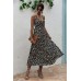 Daisy Print Surplice Midi Cami Dress