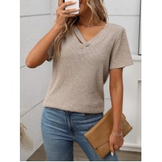 V-Neck Short Sleeve Top