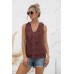 Swiss Dot Ruffled Wide Strap Tank