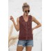Swiss Dot Ruffled Wide Strap Tank