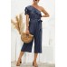 Ruffled Single Shoulder Tie Waist Jumpsuit
