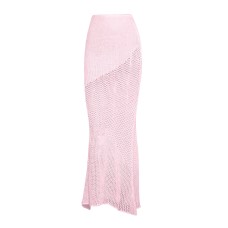 Tied Long Sleeve Top and Skirt Cover Up Set