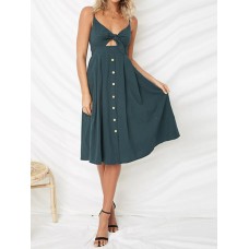 Cutout Smocked Sweetheart Neck Cami Dress Cutout Smocked Sweetheart Neck Cami Dress