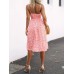 Cutout Smocked Sweetheart Neck Cami Dress